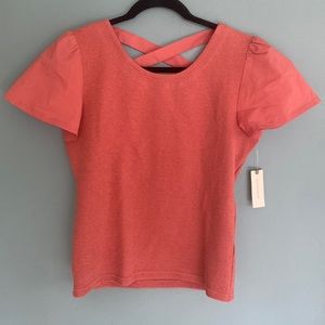 Anthropologie M Salmon Pink Top - New With Tags